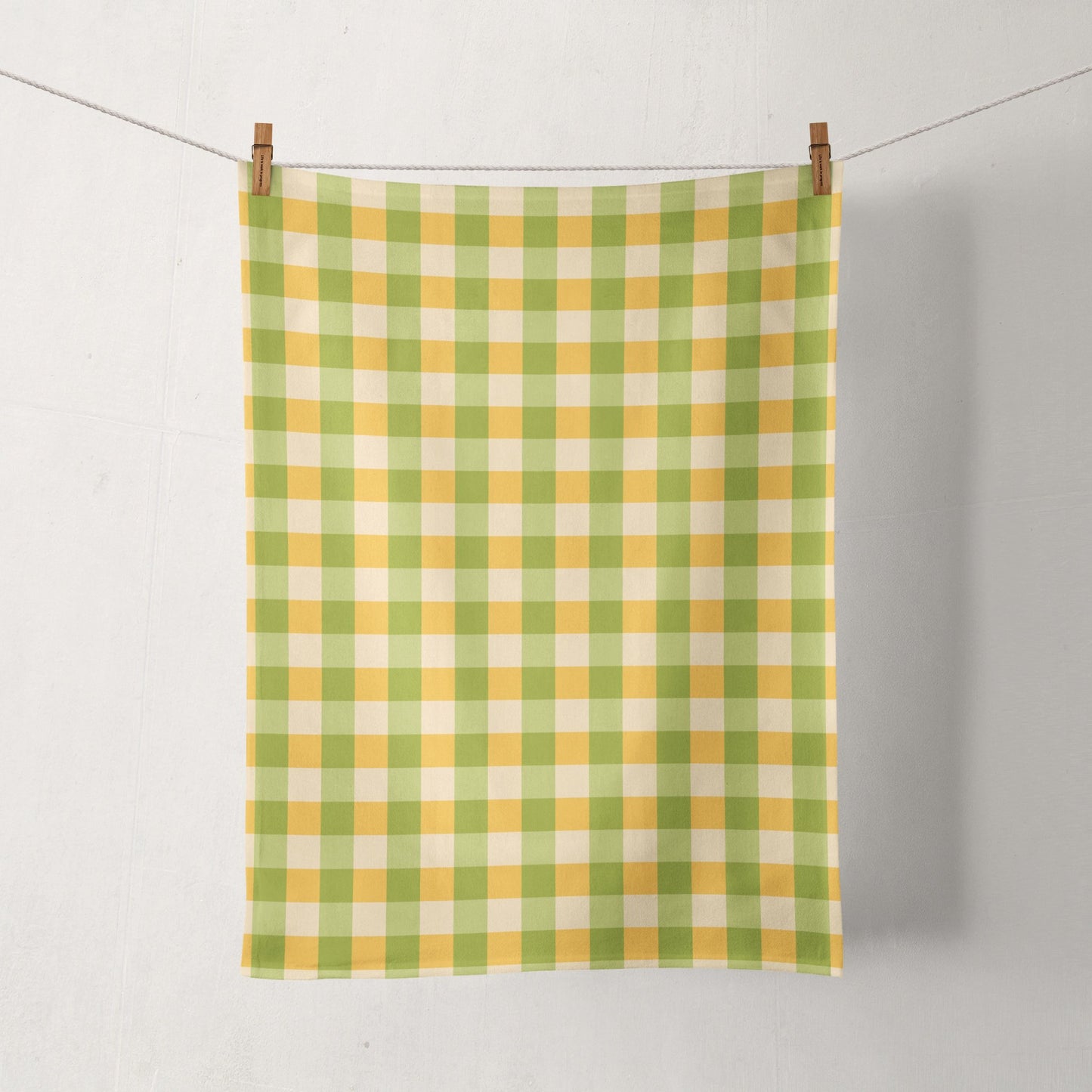 Gingham Tea Towel Shades of Citrus - Eleanor Antonio