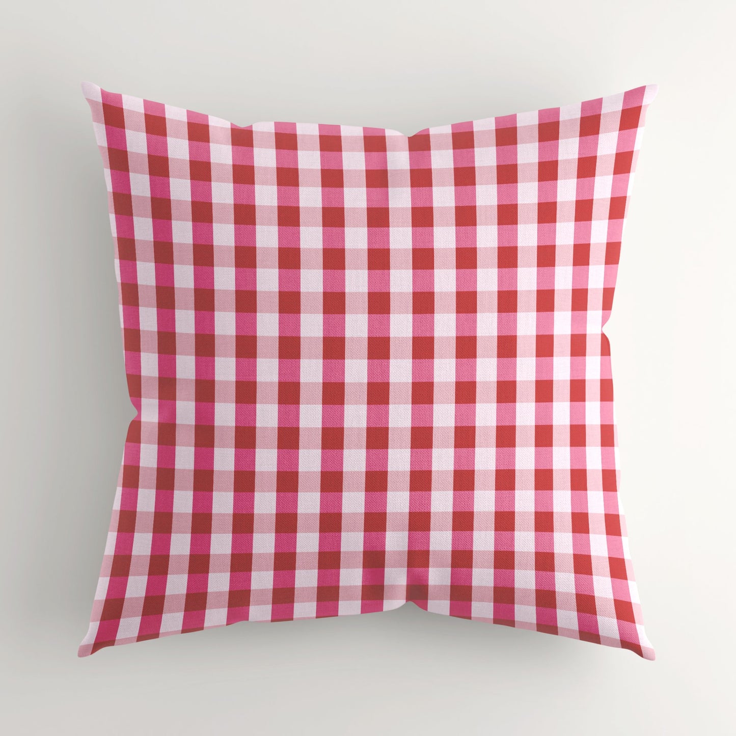 Gingham Cushion Cover Shades of Red - Eleanor Antonio