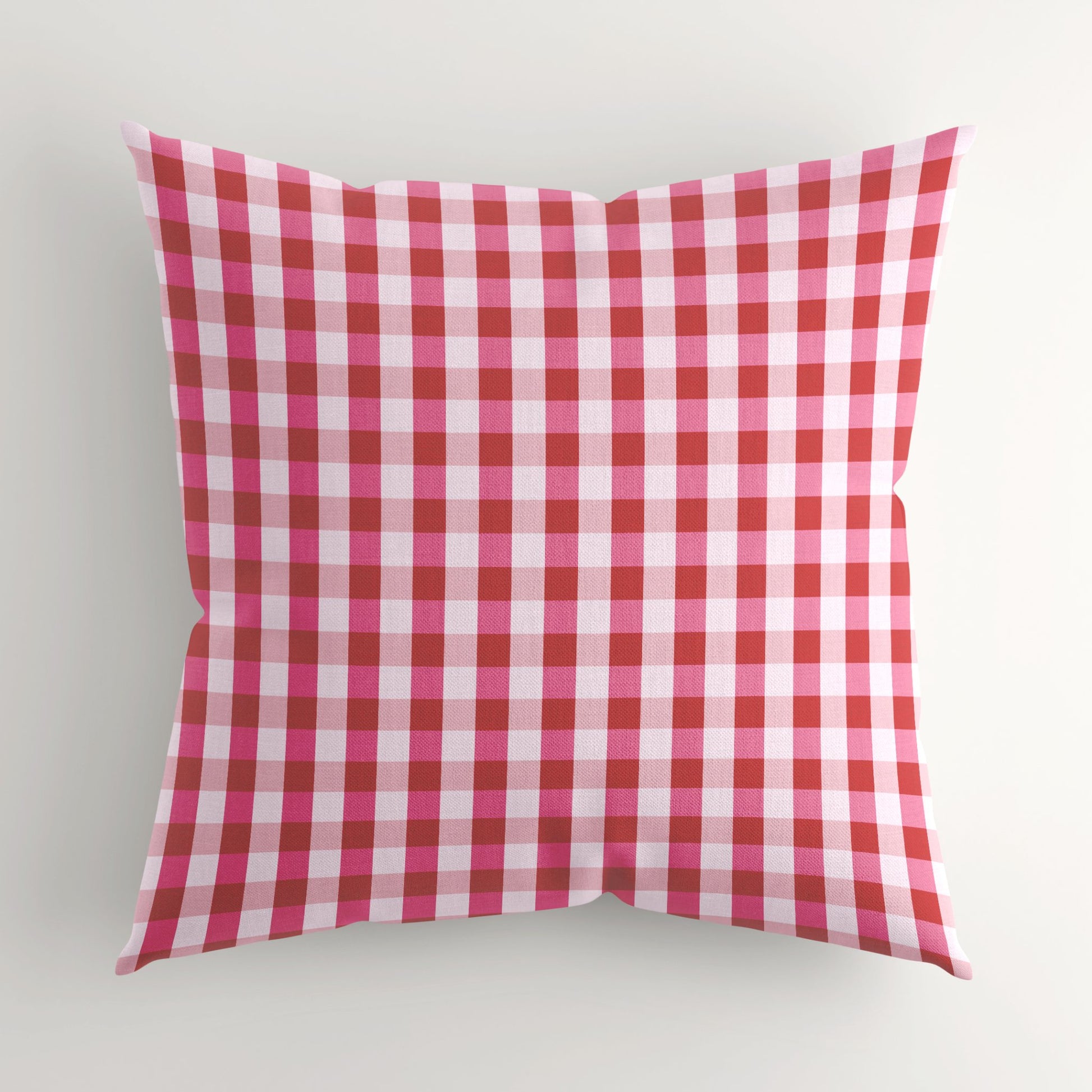 Gingham Cushion Cover Shades of Red - Eleanor Antonio