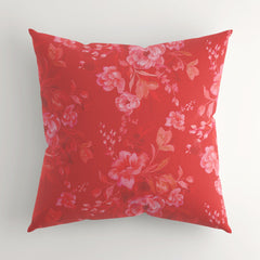Scarlet Symphony Cushion Cover